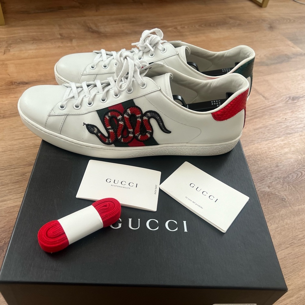 Gucci Ace Snake Sneakers in superb, almost new, condition